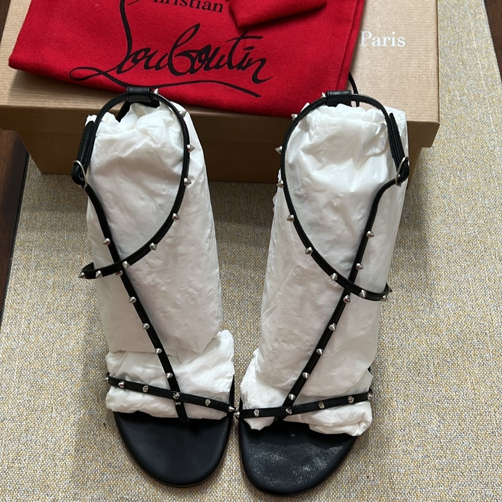 ❤️ Christian Louboutin RIOJANA SPIKES 100 Collector's Item - Picture 8 of 9